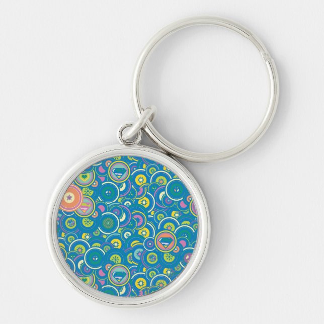 Porte-clés Supergirl Motif bleu cercle (Devant)