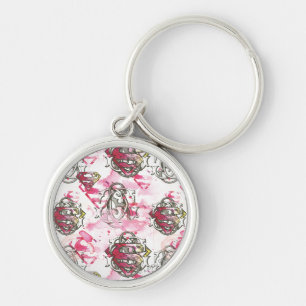 Porte-clés Supergirl Motif d'encre rose
