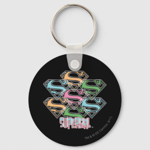 Porte-clés Supergirl Pastel Logo Collage