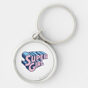 Porte-clés Supergirl Pink and Blue Logo