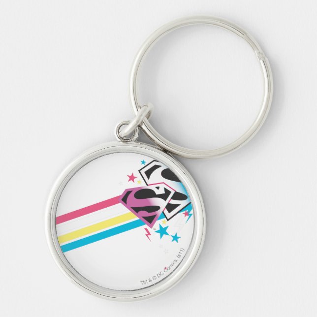 Porte-clés Supergirl Rainbow Stripes (Devant)