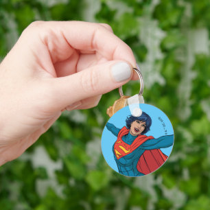 Porte-clés Supergirl volant en costume bleu