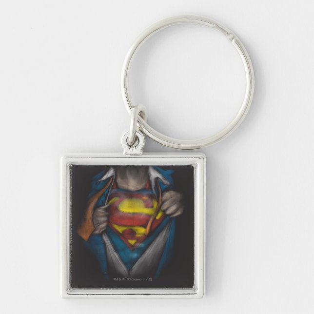 Porte-clés Superman | Esquisse de révélation de la poitrine c (Devant)