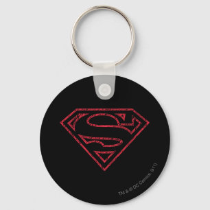 Porte-clés Superman S-Shield  Logo Plan rouge