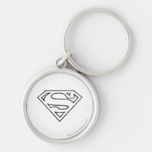 Porte-clés Superman S-Shield  Logo simple en noir