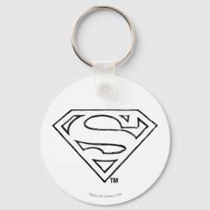 Porte-clés Superman S-Shield  Logo simple en noir