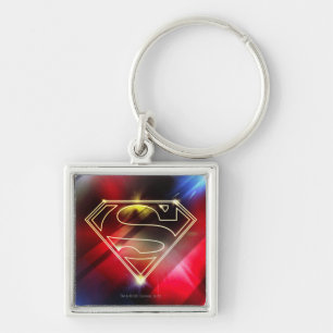 Porte-clés Superman Stylisé  Logo du plan jaune brillant
