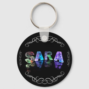 Porte-clés Superstar Sara - nom dans les lumières