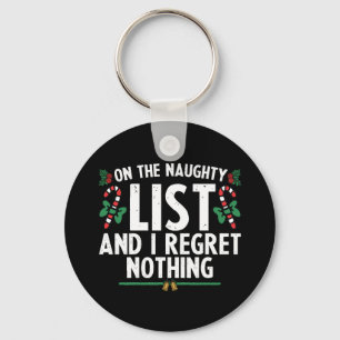 Porte-clés Sur la liste vilains et je ne regrette rien Xmas