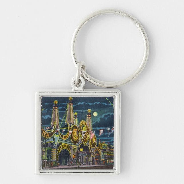 Porte-clés Surf Avenue Vue sur Luna Park Entrée à (Devant)