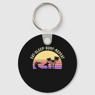 Porte-clés Surf de sommeil de manger répéter