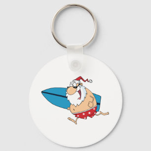 Porte-clés surf père Noël