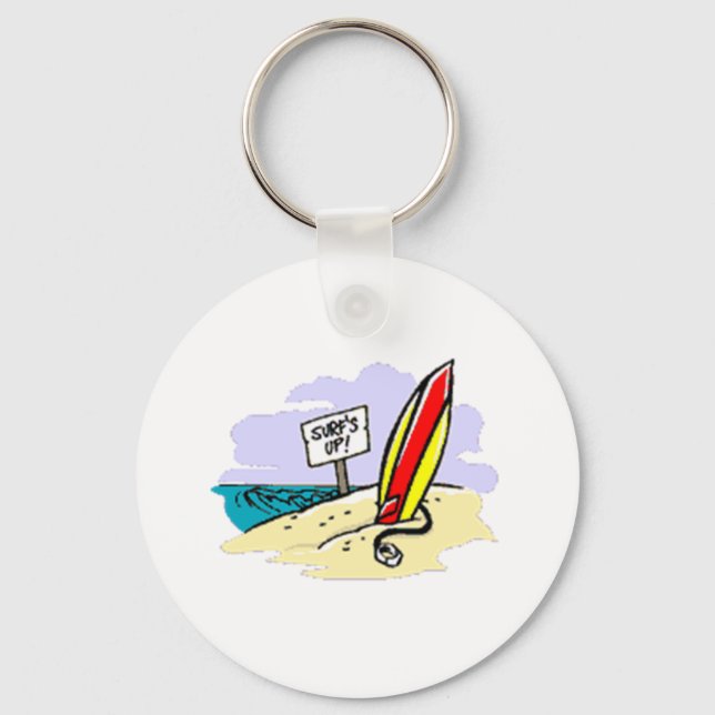 Porte-clés Surf sur la plage (Recto)