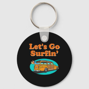Porte-clés Surf vintage planche de surf océan Pacifique Wagon