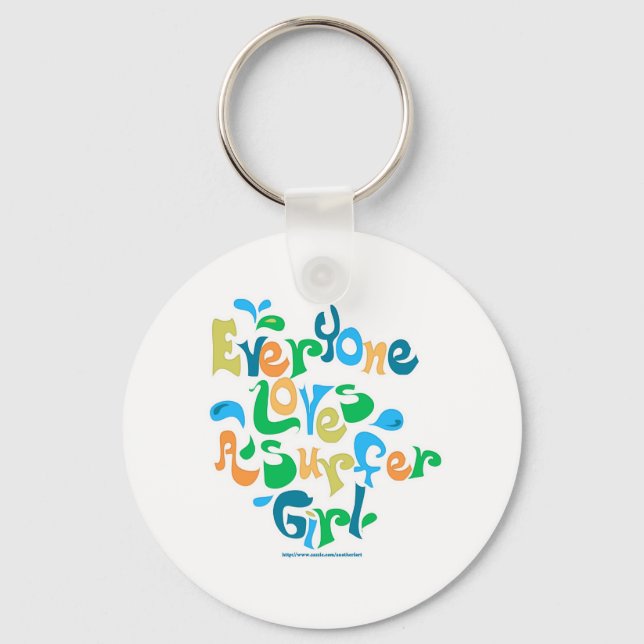 Porte-clés Surfer Girl (Recto)