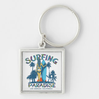 Porte-clés Surfer Girl Vintage Californie