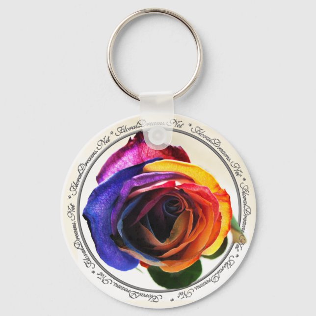 Porte-clés Surfer sur le Rainbow Rose Porte - clé (Recto)