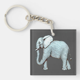 Porte-clés Surréaliste - Illustration surréaliste de l'élépha
