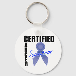Porte-clés Survivant certifié de Cancer - cancer du colon