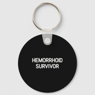 Porte-clés Survivant des hémorroïdes, Drôle, Blagues, Sarcast