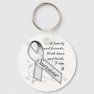 Porte-clés Survivant du cancer du poumon