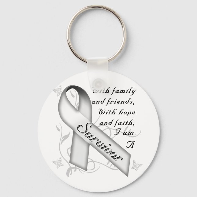 Porte-clés Survivant du cancer du poumon (Recto)