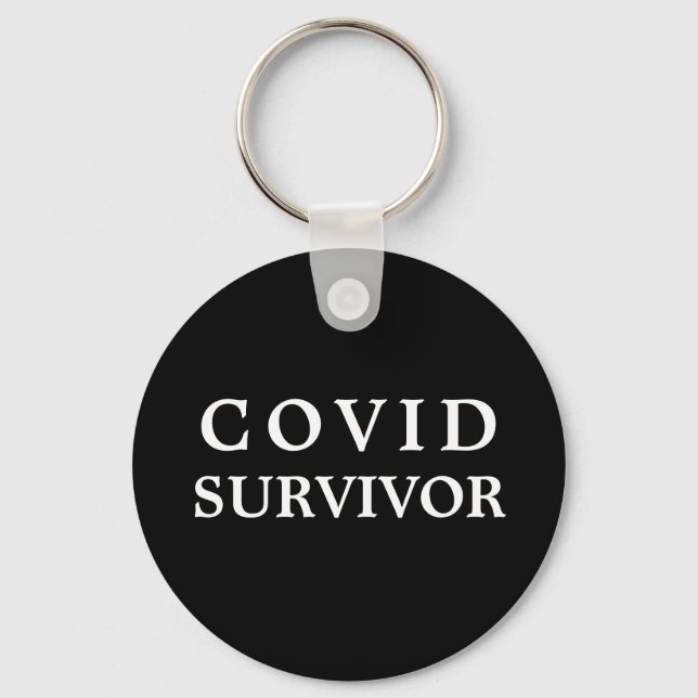 Porte-clés Survivant du virus Covid - J'ai survécu au virus C (Recto)