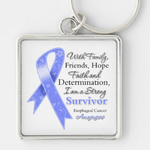 Porte-clés Survivant fort de soutien oesophagien de Cancer