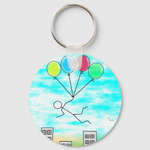 Porte-clés Survoler la ville avec des ballons