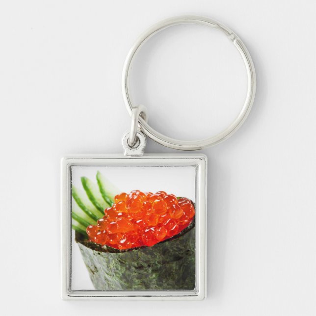 Porte-clés Sushi d'Ikura (oeufs de poisson saumonés) Gunkan (Devant)