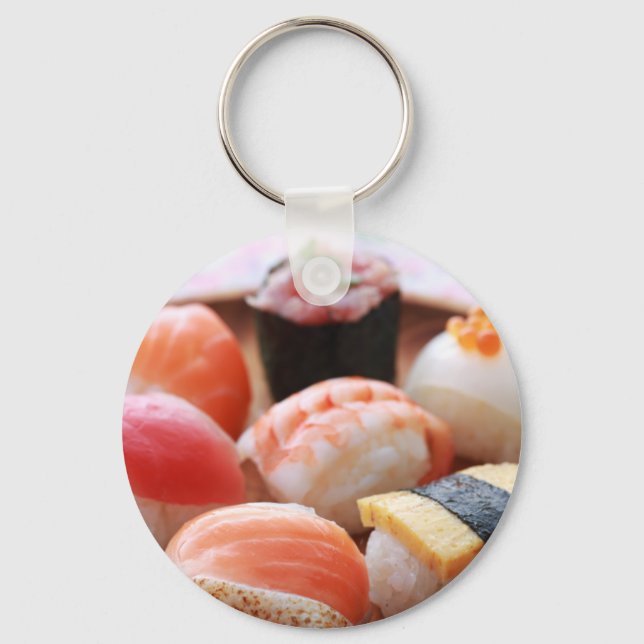 Porte-clés SUSHIMI Sushi Selection Wooden Plate Keychain (Recto)