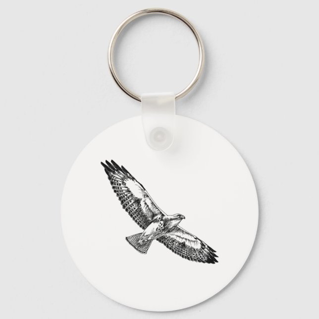 Porte-clés Swainson's Hawk (en vol) (Recto)