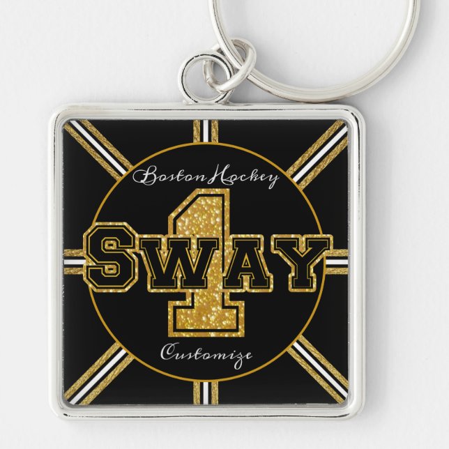 Porte-clés Sway 1 de hockey de Boston (Devant)