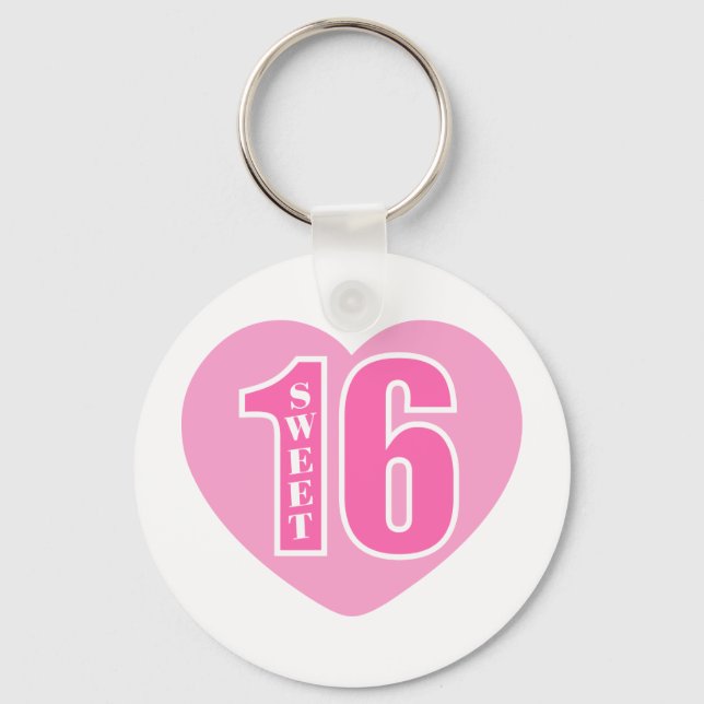 Porte-clés Sweet 16 (Coeur) (Recto)
