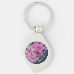 Porte-clés Sweet 16 Fleurs de photos rose vif d'anniversaire
