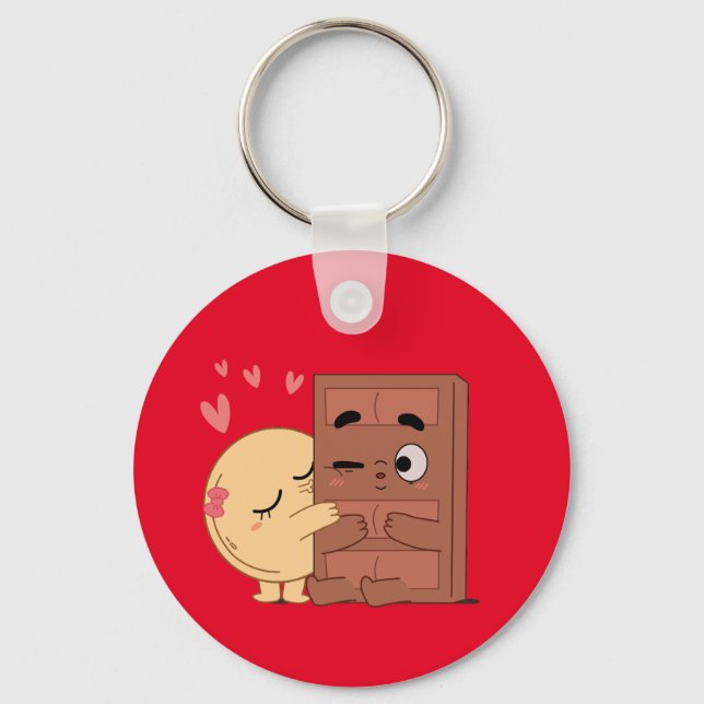Porte-clés Sweet Kisses Choco Pancake Valentines Couples Amou (Recto)