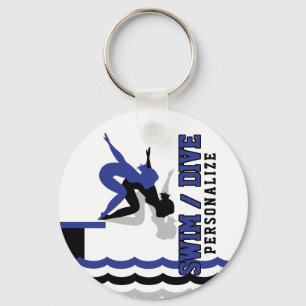 Porte-clés Swim Dive Team - Bleu foncé et Noir