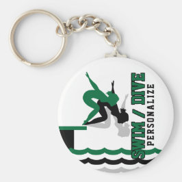 Porte-clés Swim Dive Team - Vert et Noir