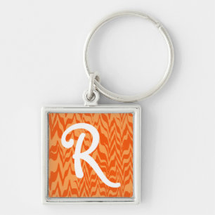 Porte-clés Swirl ZigZag Abstrait