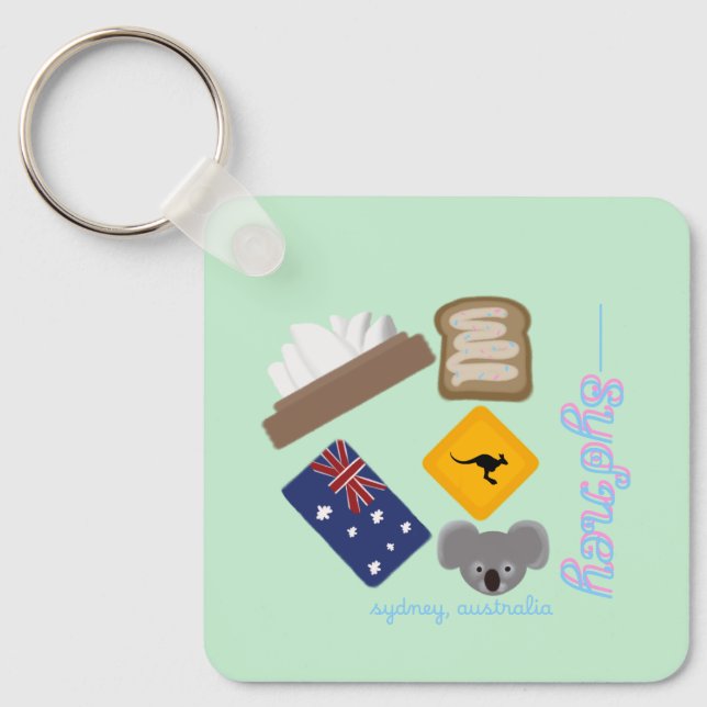 Porte-clés sydney, porte - clé aus (Recto)