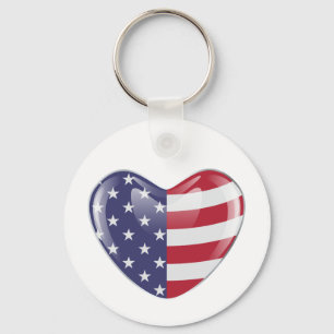 Porte-clés Symbole américain original drapeau américain en fo
