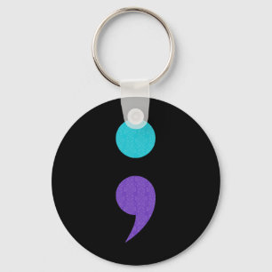 Porte-clés Symbole Art cool Du Semicolon Pour La Prévention D