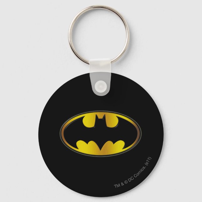 Porte-clés Symbole Batman | Logo de dégradé ovale (Recto)