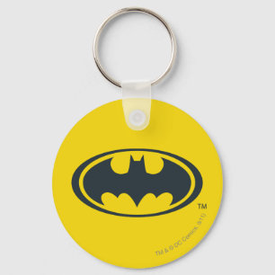 Porte-clés Symbole Batman Logo noir et blanc