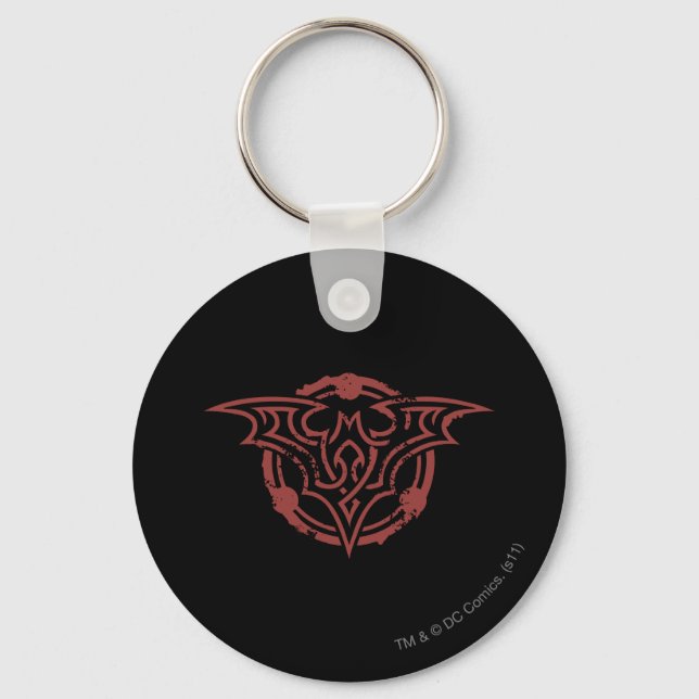 Porte-clés Symbole Batman | Red Outline Urban Logo (Recto)
