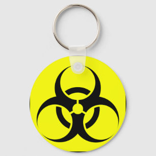 Porte-clés Symbole Bio Risque ou Biodanger Signal Avertisseme