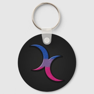 Porte-clés Symbole Bisexual Fierté Drapeau couleur Crescent M