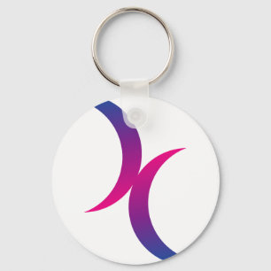 Porte-clés Symbole bisexuel de lune