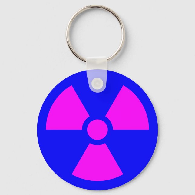 Porte-clés Symbole d'avertissement de rayonnement (Recto)