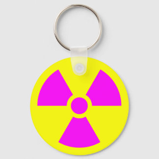Porte-clés Symbole d'avertissement de rayonnement